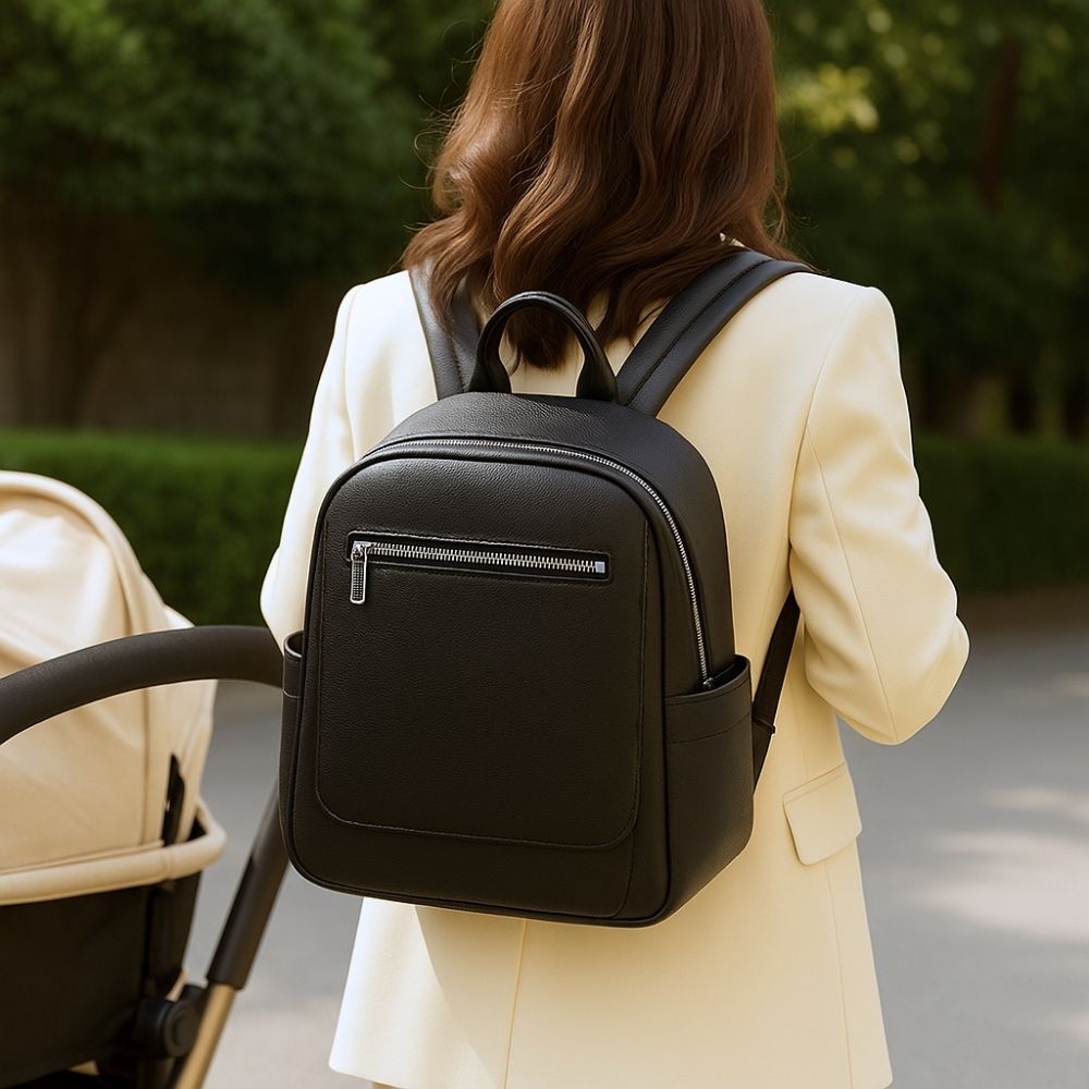 The Smart Vegan Leather Baby Changing Bag - Backpack