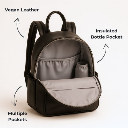 The Smart Vegan Leather Baby Changing Bag - Backpack