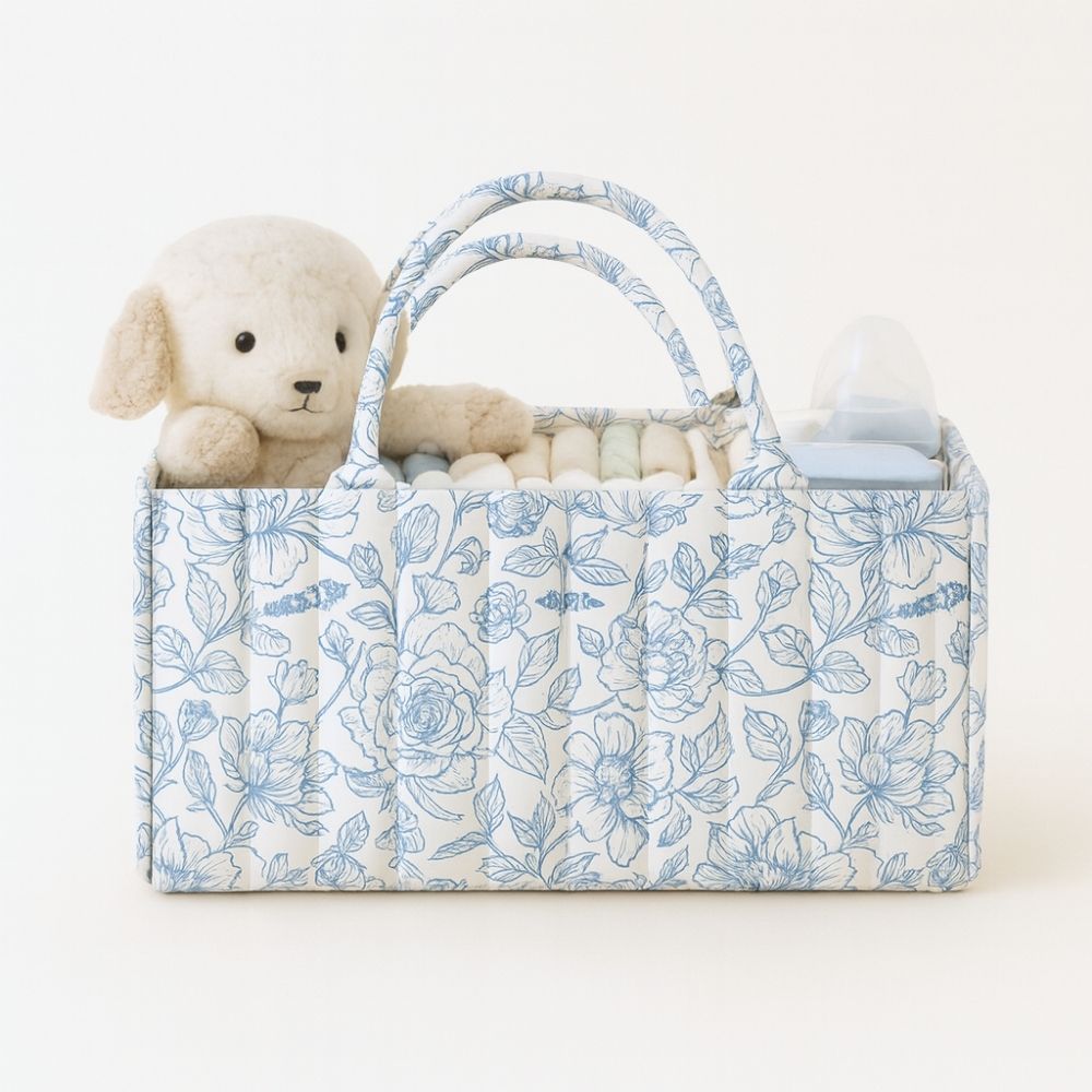 The Blossom Baby Nappy Organiser Basket