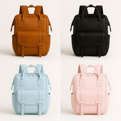 The Deluxe Vegan Leather Baby Changing Bag - Backpack